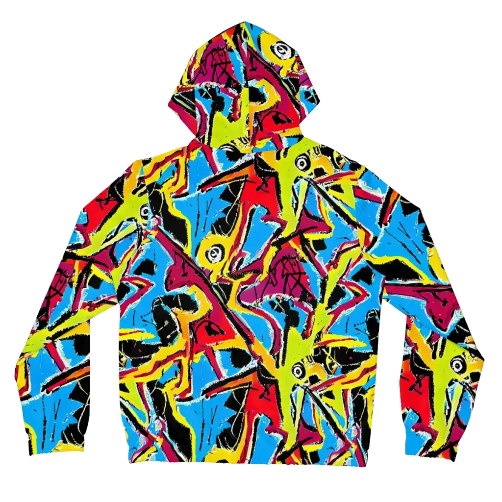 Electric Fossils on Women's Full-Zip Hoodie — Back