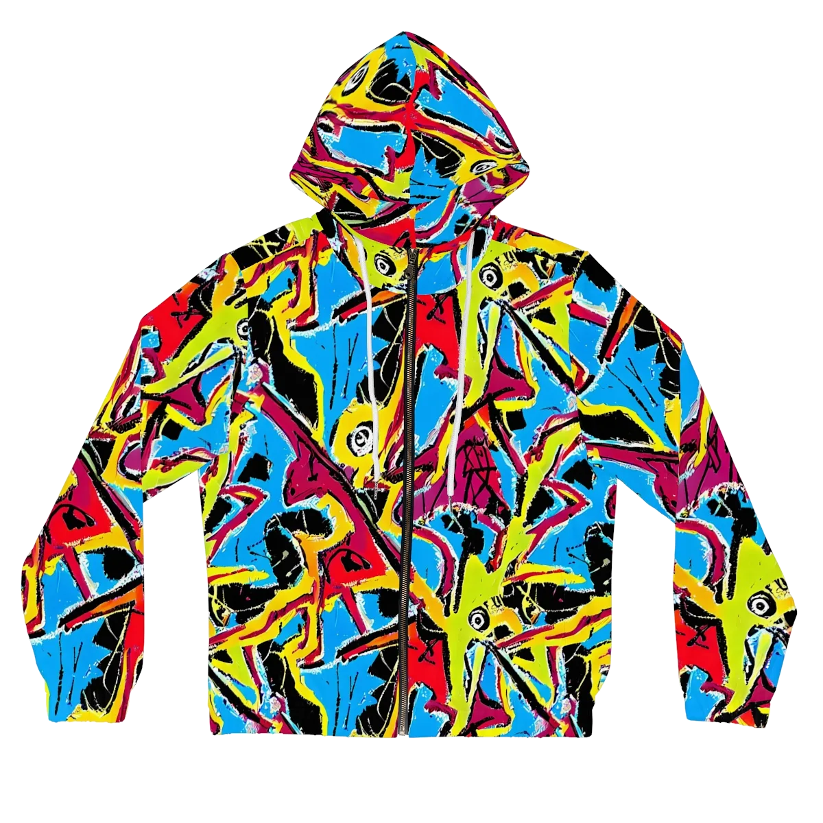 Electric Fossils on Women's Full-Zip Hoodie — Front