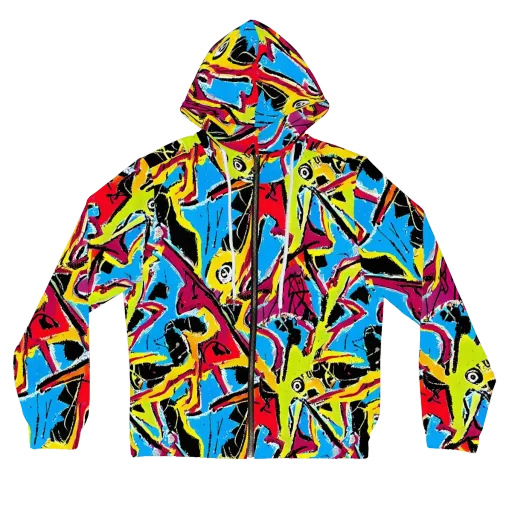 Electric Fossils on a Women's Full-Zip Hoodie