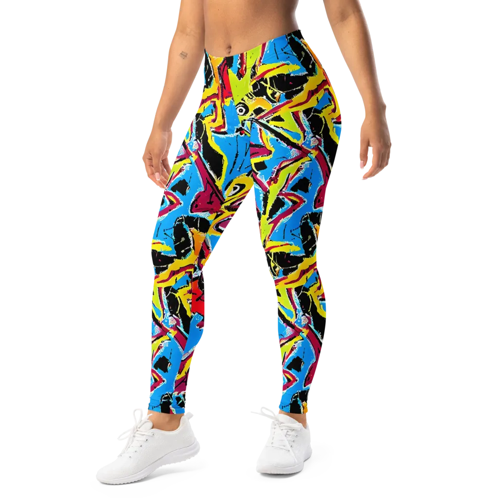 Electric Fossils on Leggings — Left Front