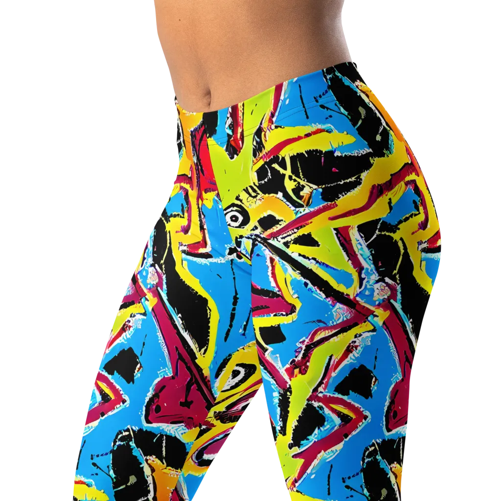 Electric Fossils on Leggings — Left Front