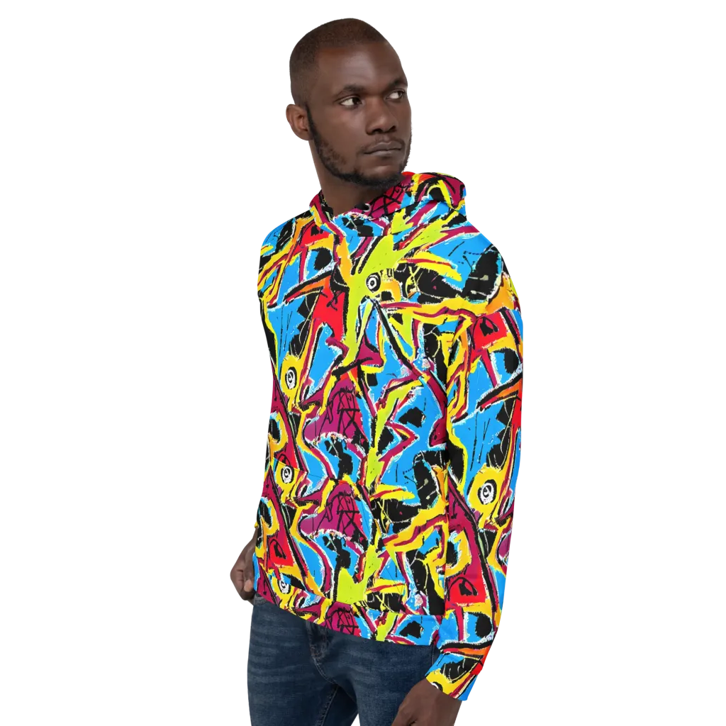 Electric Fossils on Hoodie — Left