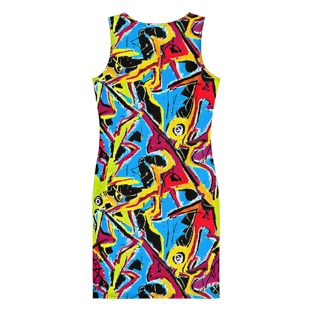 Electric Fossils on Bodycon Dress — Back