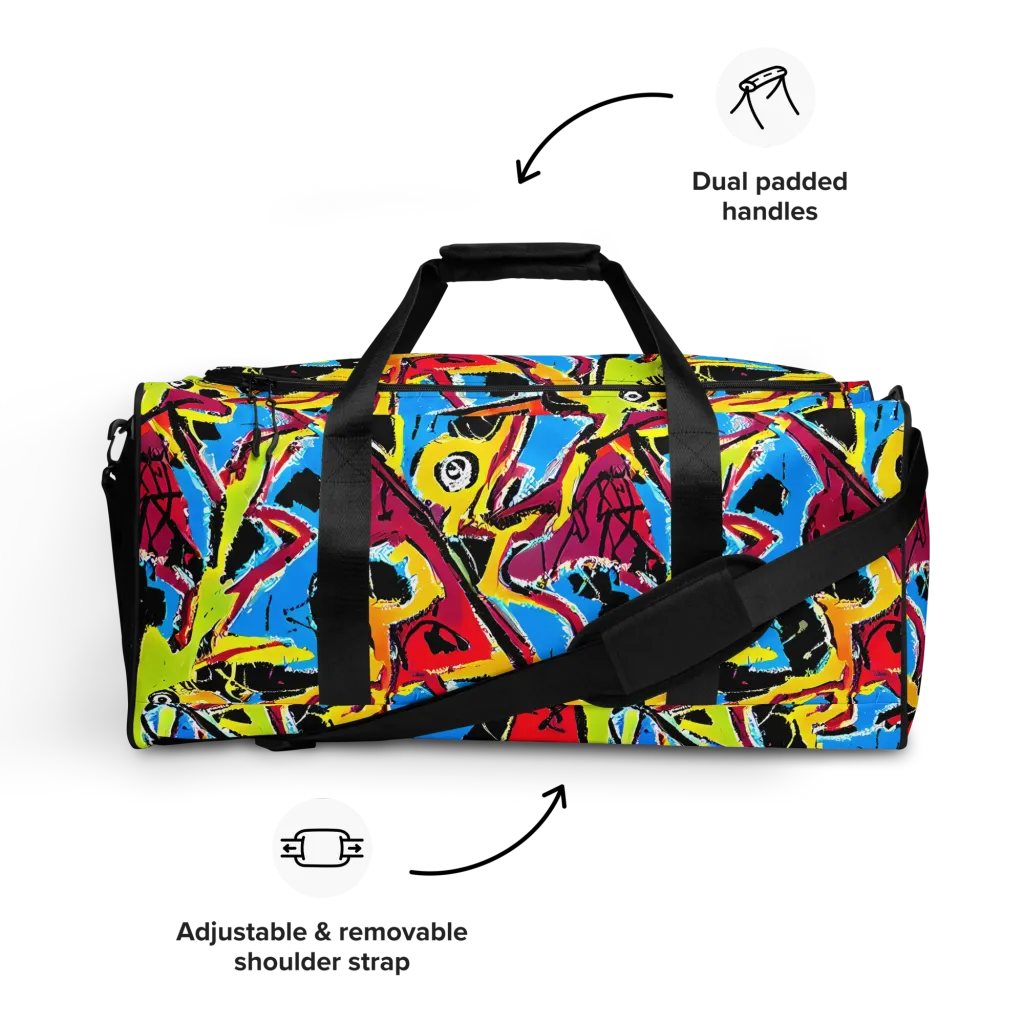 Electric Fossils on Duffle Bag — Front