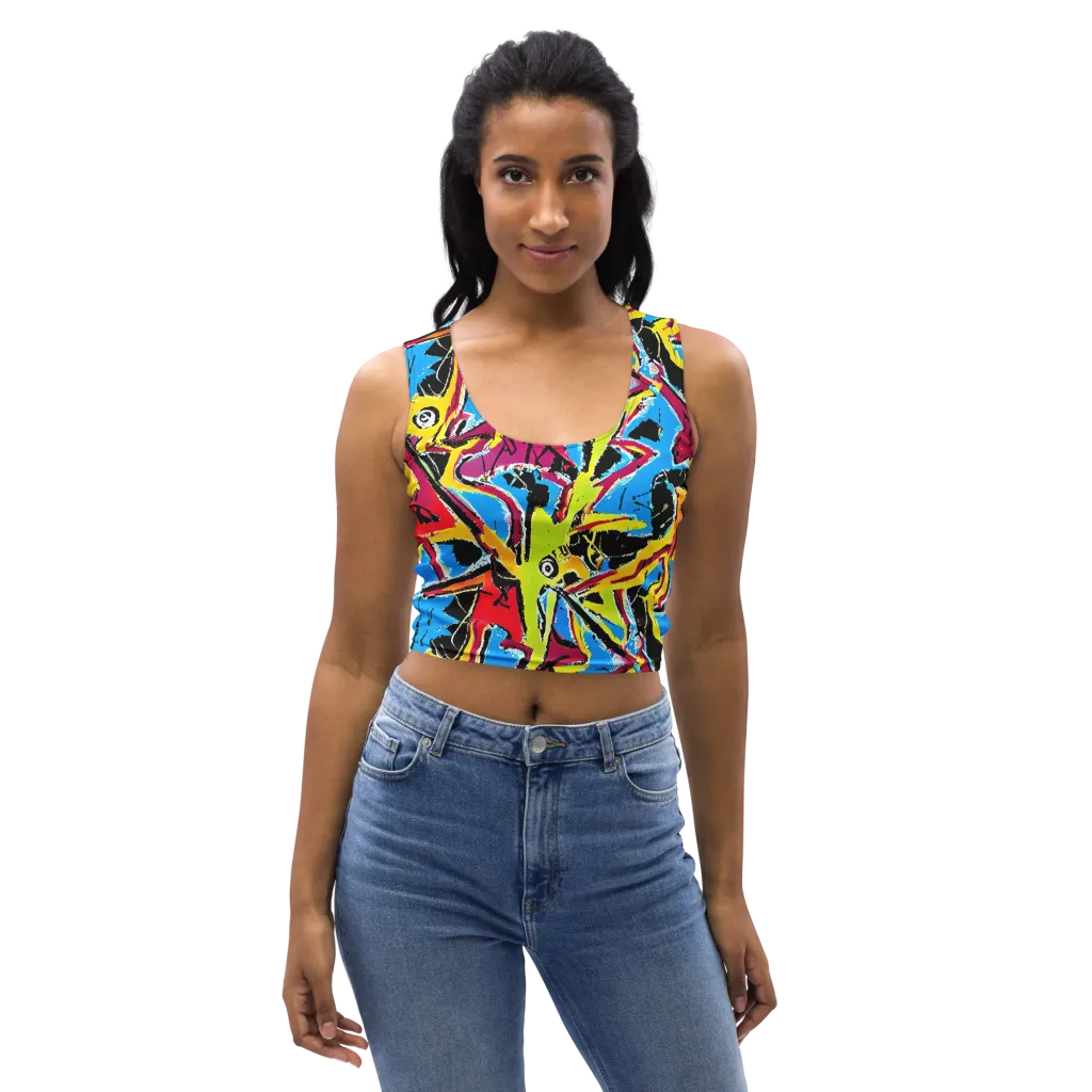 Electric Fossils on Crop Top — Front