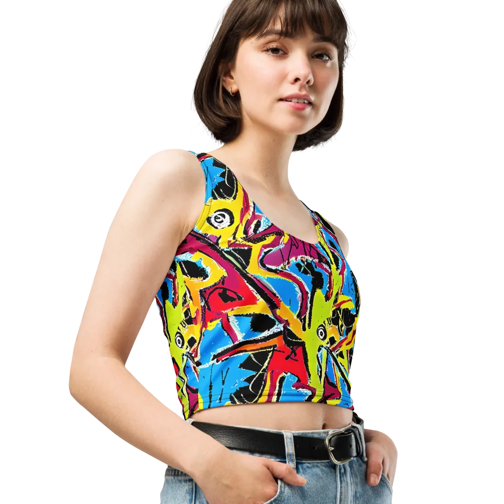 Electric Fossils on Crop Top — Right Front