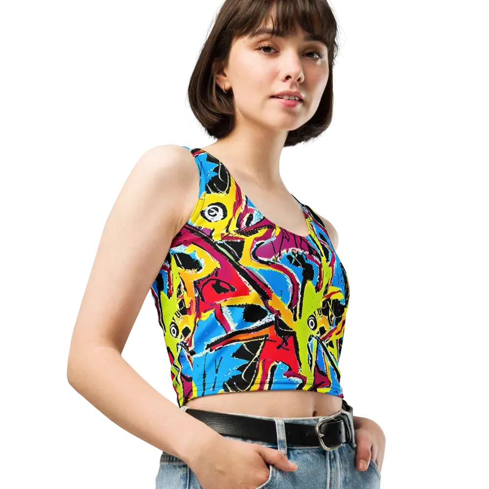 Electric Fossils on Crop Top — Right Front