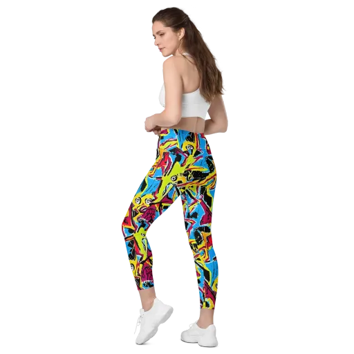 Electric Fossils on a Leggings with Pockets