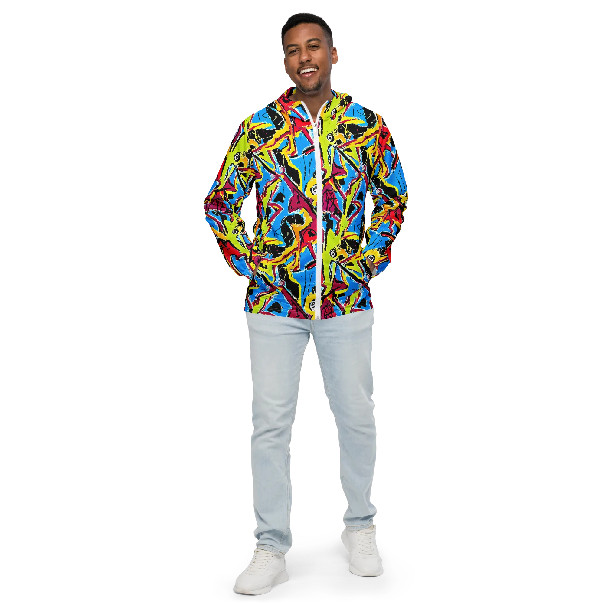 Electric Fossils on Men's Windbreaker — Front
