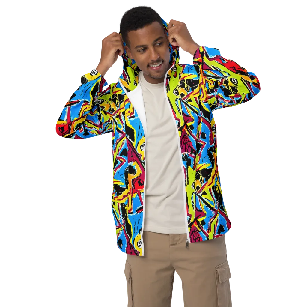 Electric Fossils on Men's Windbreaker — Front