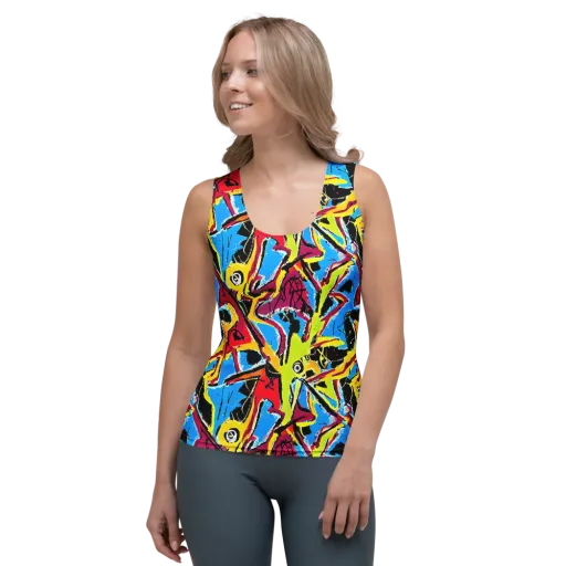 Electric Fossils on a Women's Tank Top