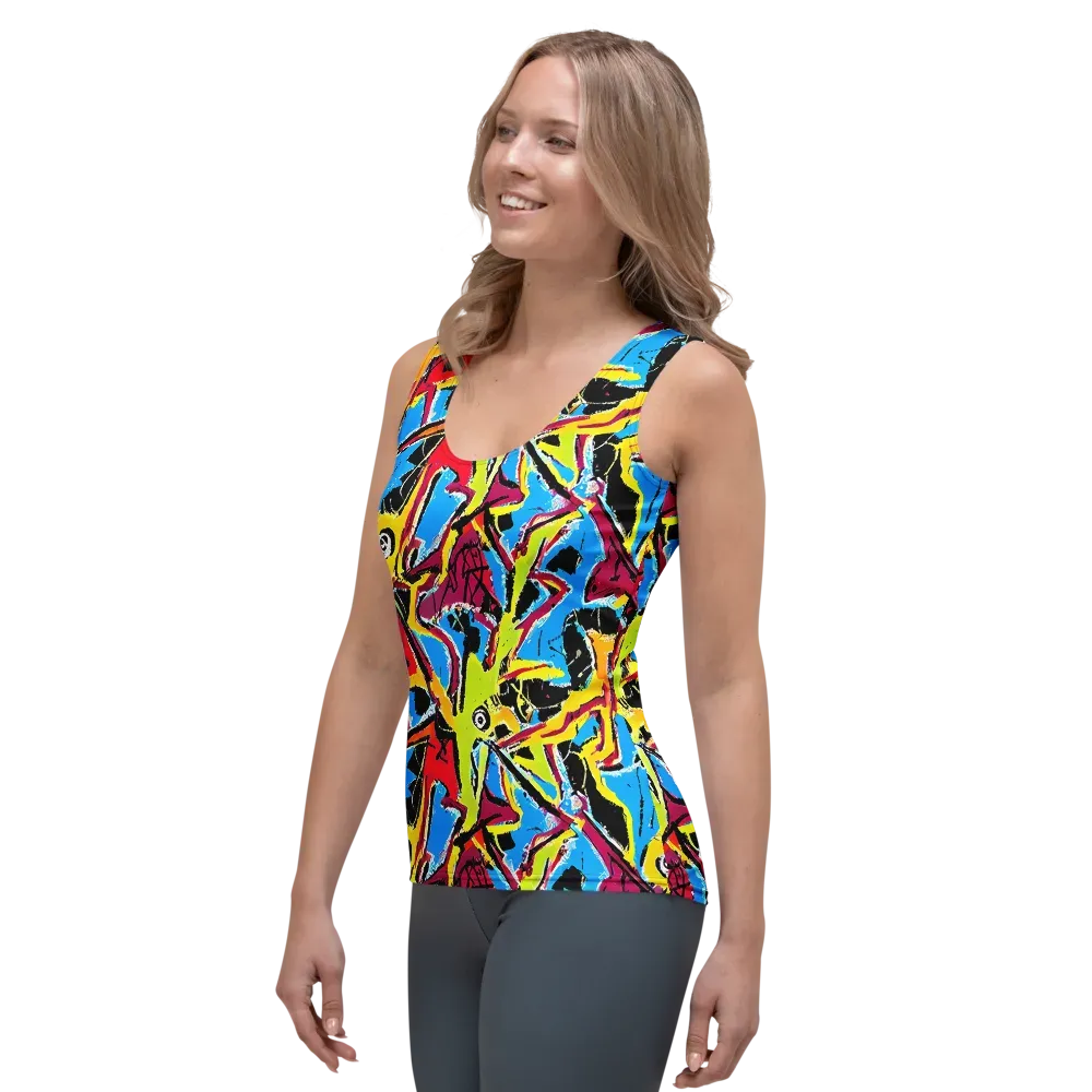 Electric Fossils on Women's Tank Top — Left Front