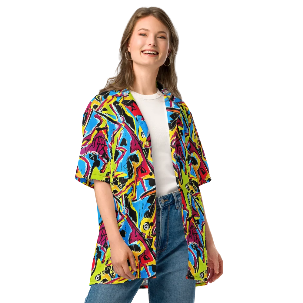 Electric Fossils on Button Shirt — Front