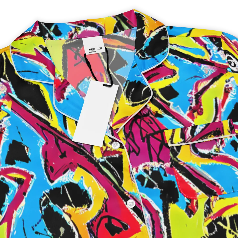 Electric Fossils on Women's Short Sleeve Pajama Top — Product details