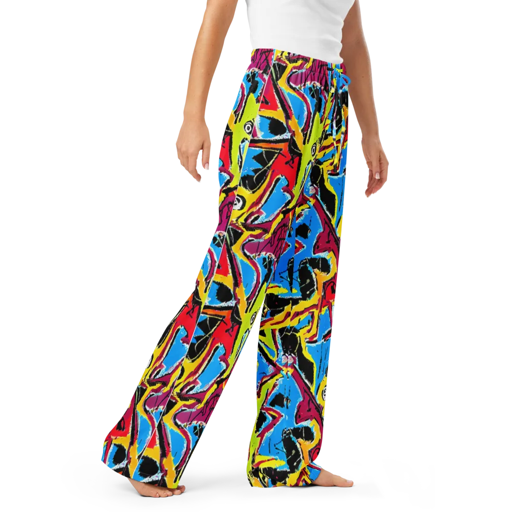 Electric Fossils on Women's Pajama Pants — Right Front