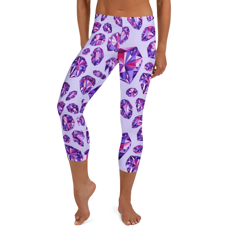 Amethyst Prism on Capri Leggings — Front