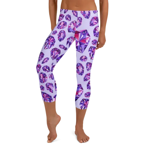 Amethyst Prism on a Capri Leggings