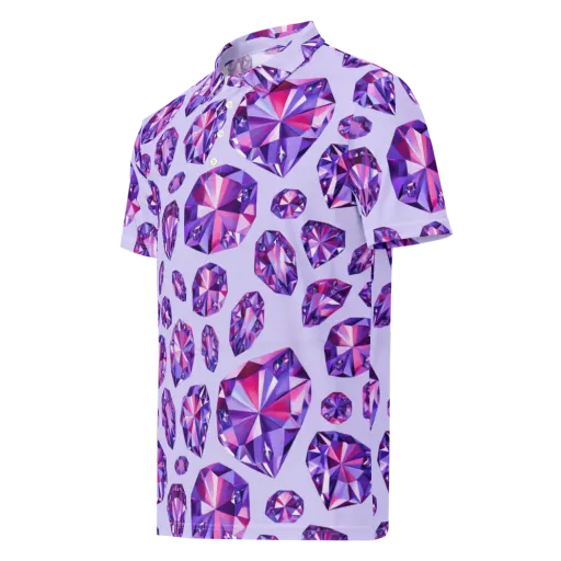 Amethyst Prism on a Men's Slim Fit Polo Shirt