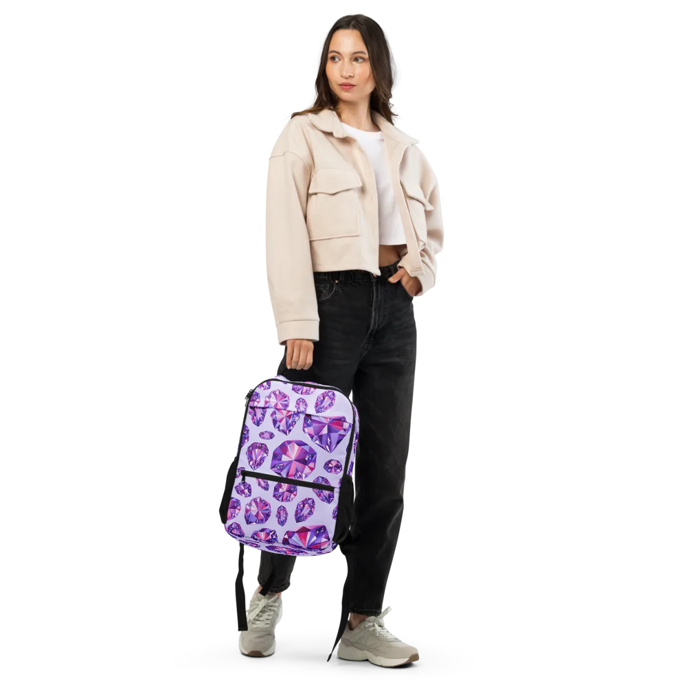 Amethyst Prism on Utility Backpack — Front