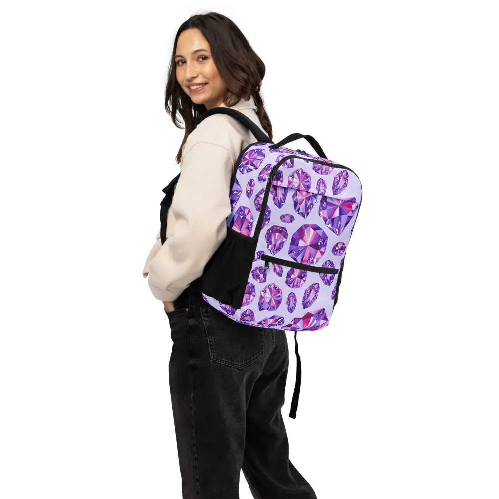 Amethyst Prism on Utility Backpack — Back