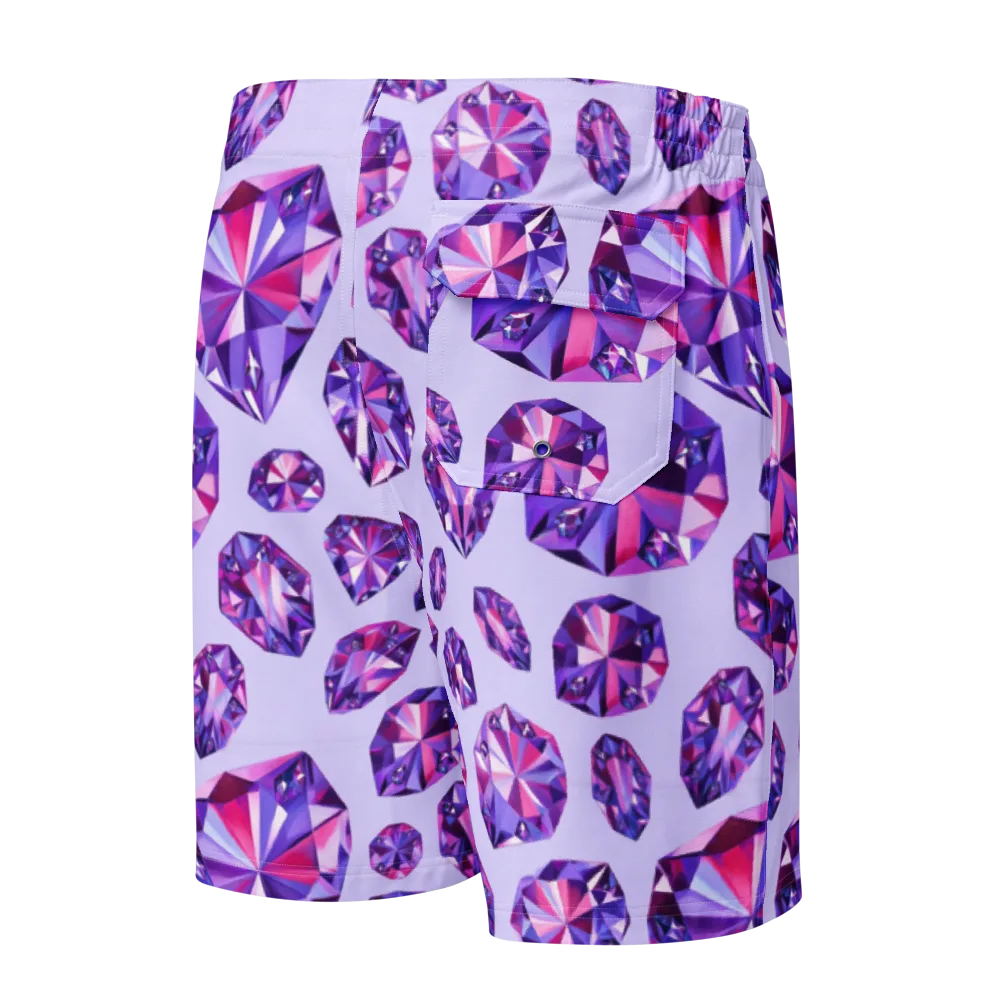 Amethyst Prism on Men's Board Shorts — Back