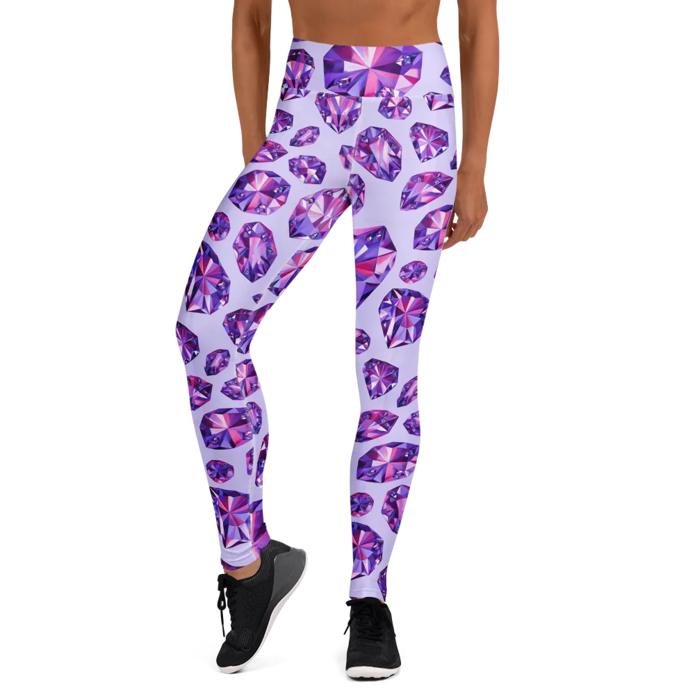 Amethyst Prism on Yoga Leggings — Front