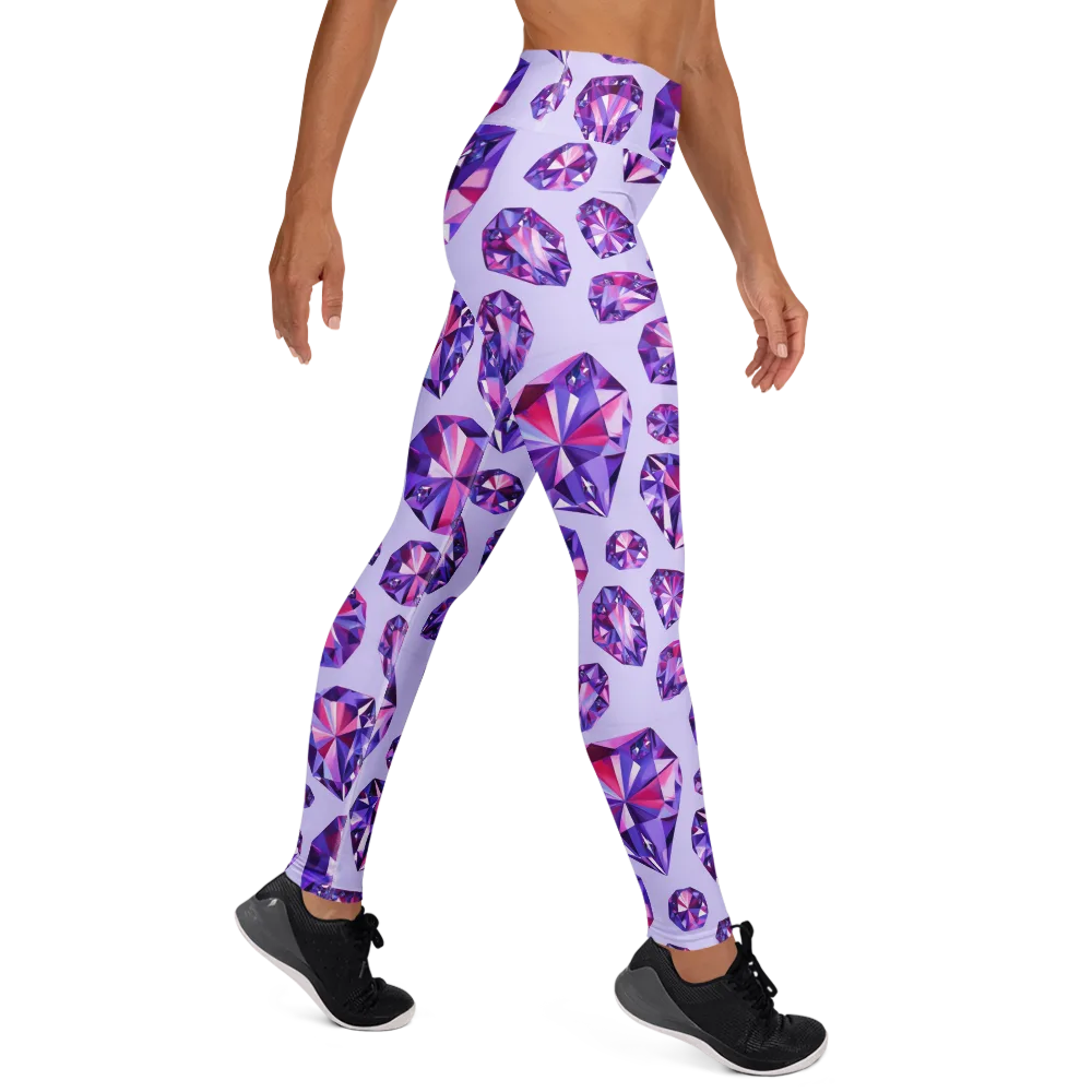 Amethyst Prism on Yoga Leggings — Right
