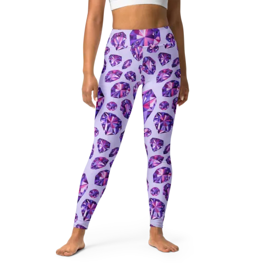 Amethyst Prism on a Yoga Leggings