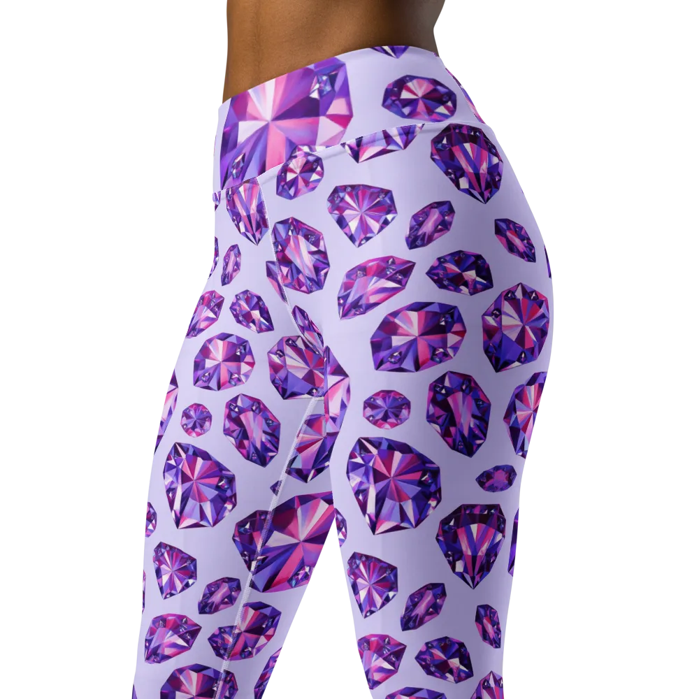 Amethyst Prism on Yoga Leggings — Left Front