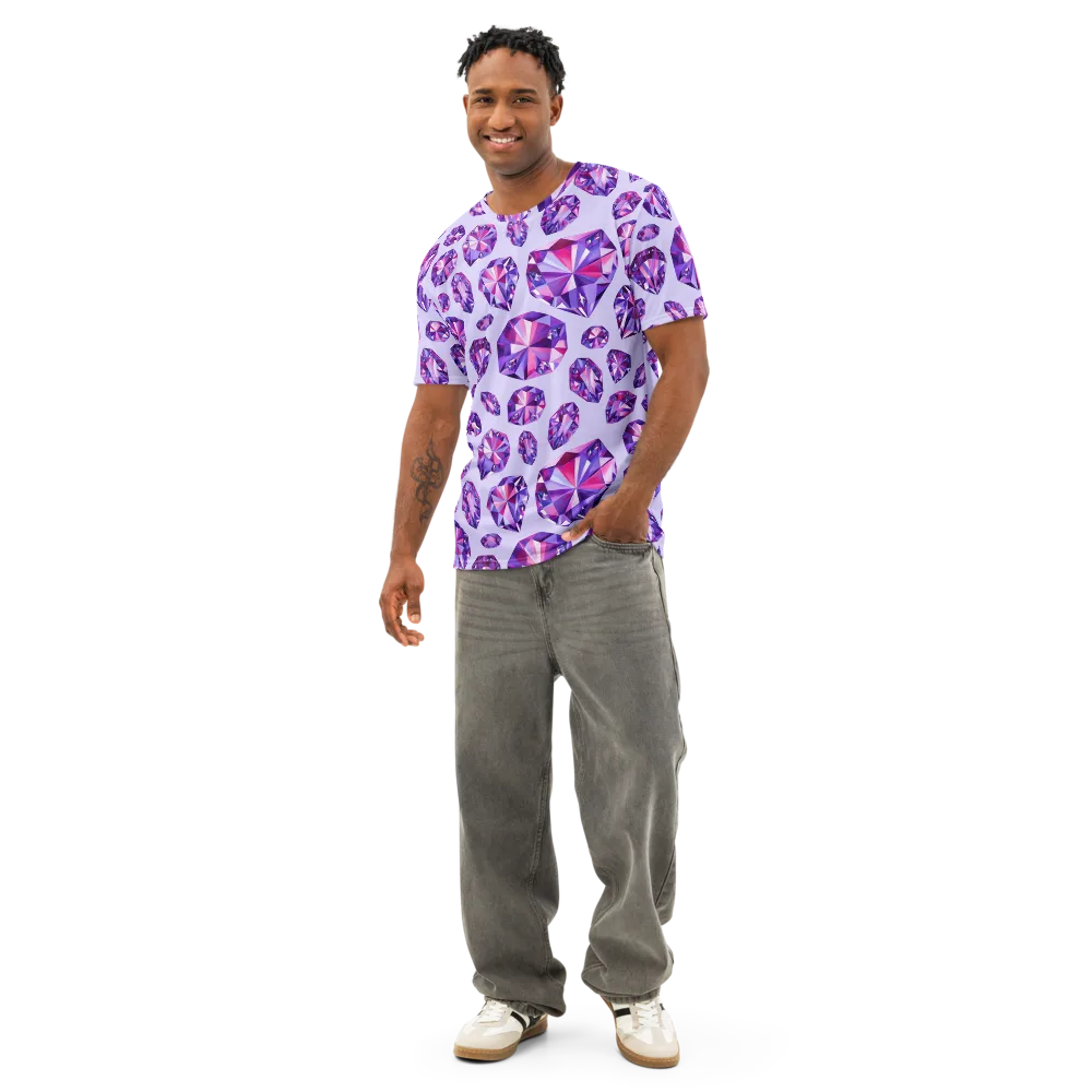 Amethyst Prism on Men's Cotton Crew Neck T-Shirt — Front