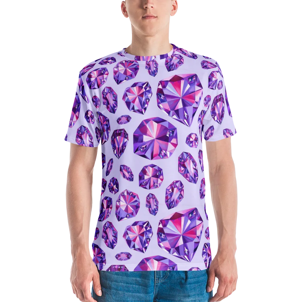 Amethyst Prism on Men's Crew Neck T-Shirt — Front