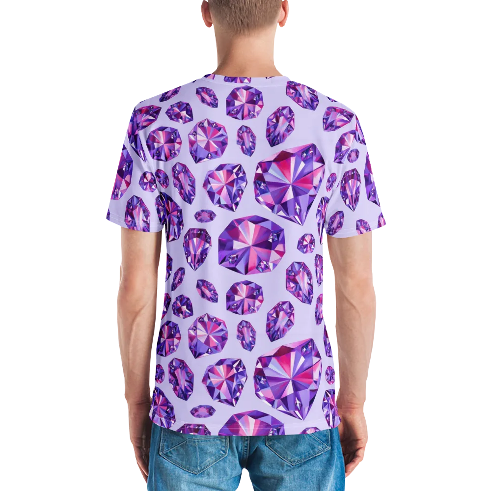 Amethyst Prism on Men's Crew Neck T-Shirt — Back