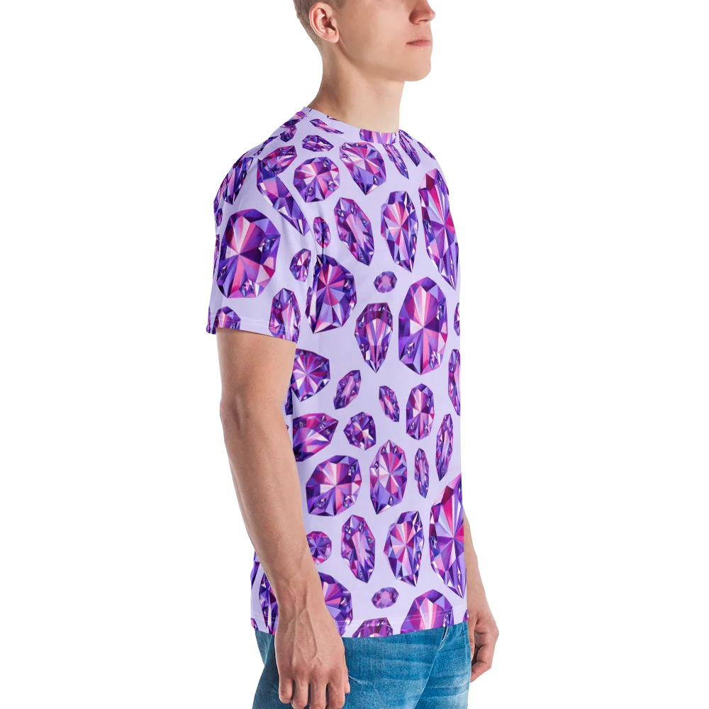 Amethyst Prism on Men's Crew Neck T-Shirt — Right