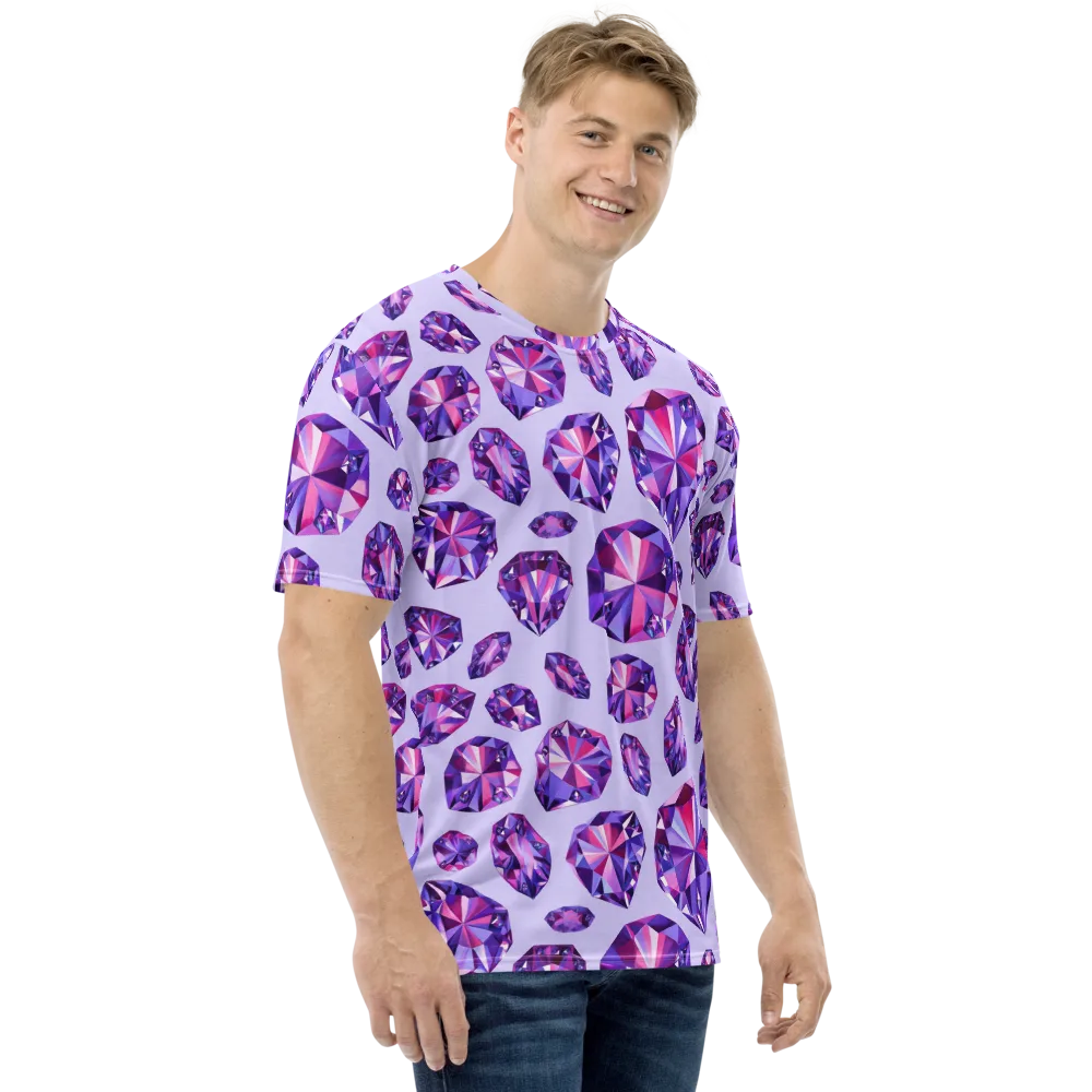 Amethyst Prism on Men's Crew Neck T-Shirt — Right