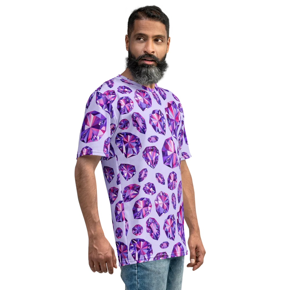 Amethyst Prism on Men's Crew Neck T-Shirt — Right