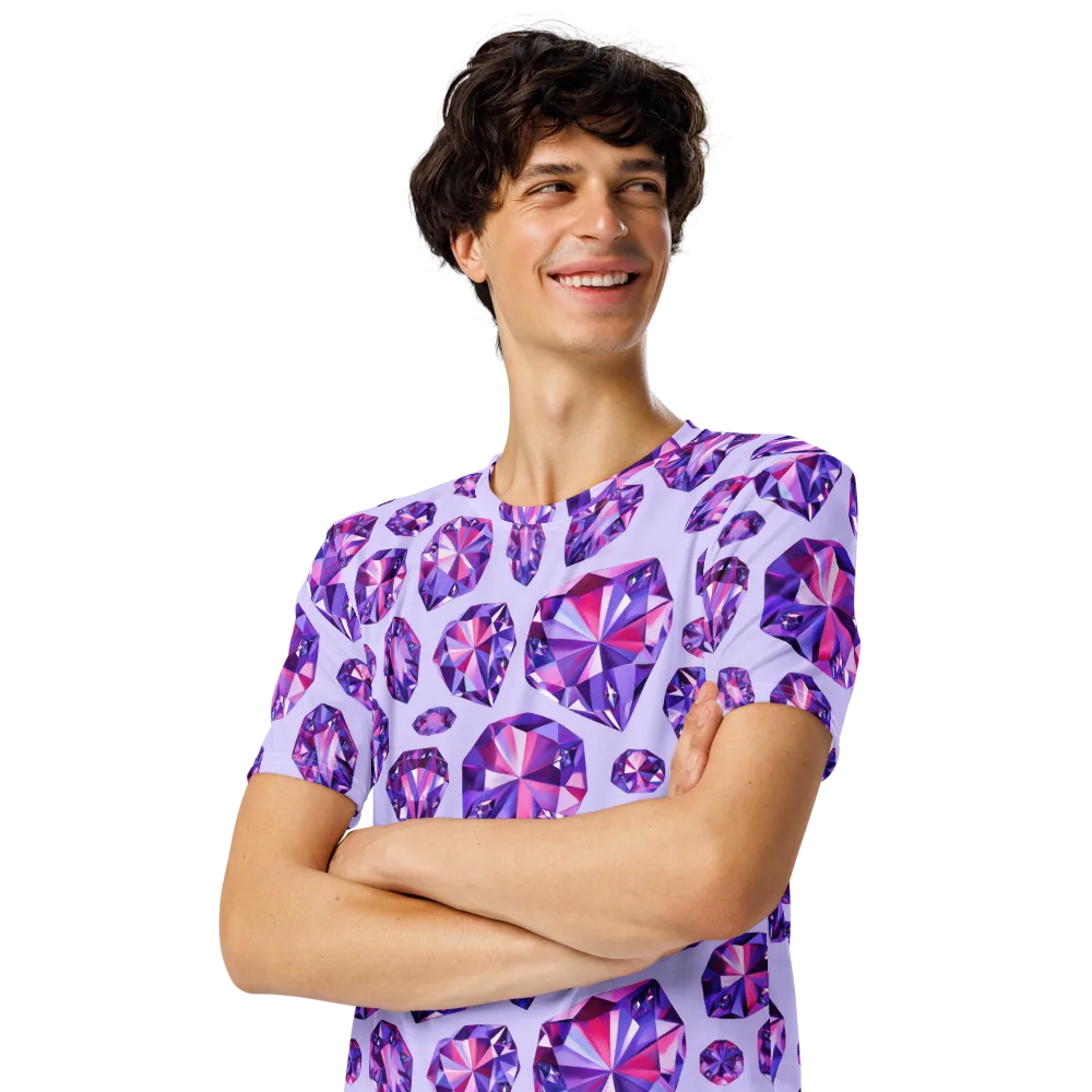 Amethyst Prism on Men's Crew Neck T-Shirt — Left Front