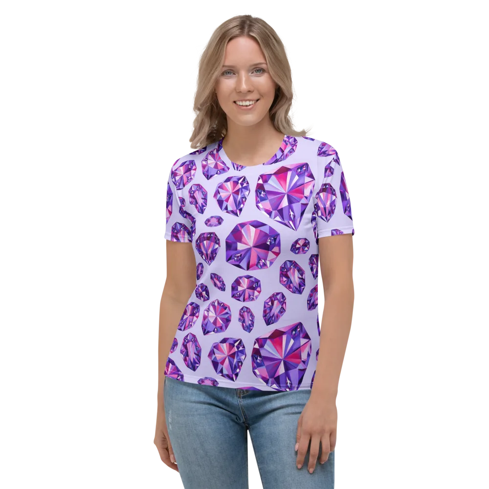 Amethyst Prism on Women's Crew Neck T-Shirt — Front
