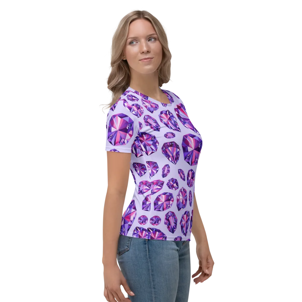 Amethyst Prism on Women's Crew Neck T-Shirt — Right
