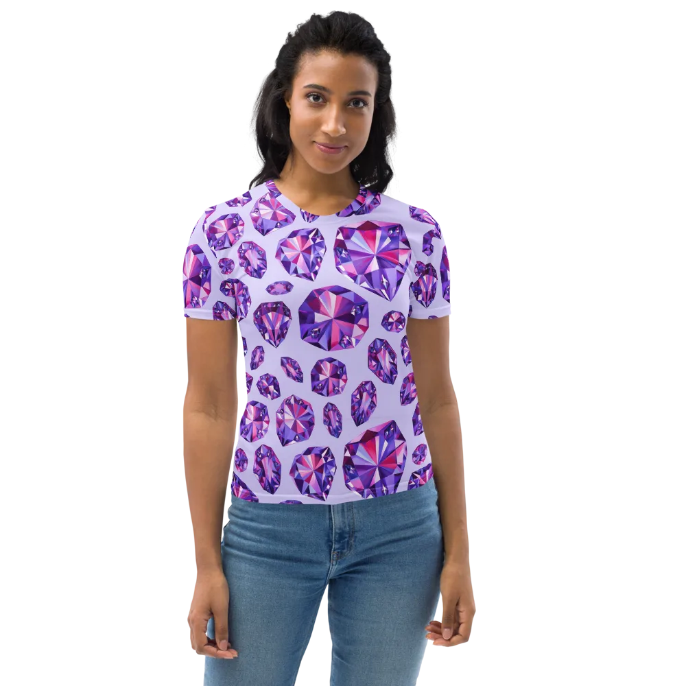 Amethyst Prism on Women's Crew Neck T-Shirt — Front