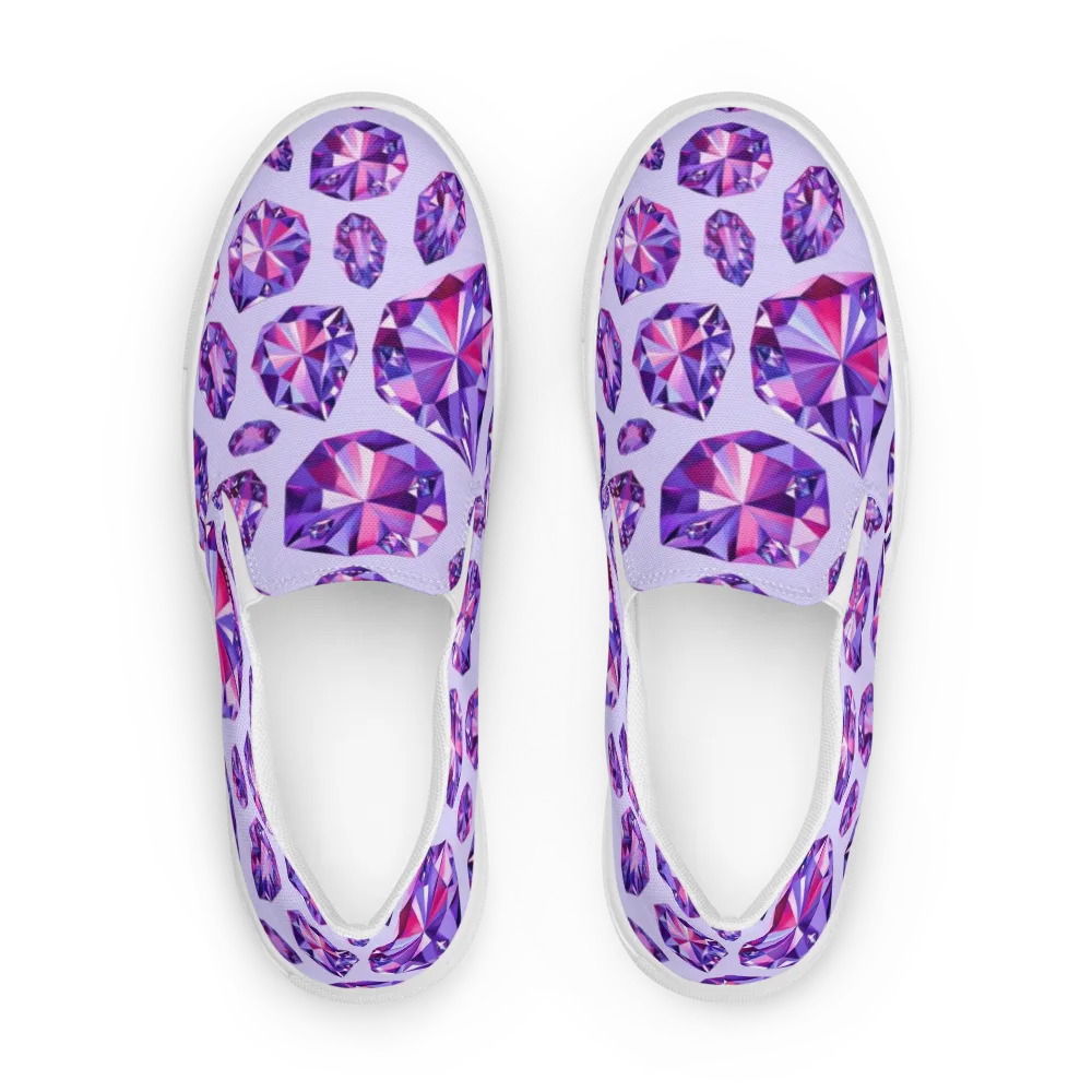 Amethyst Prism on Men's Slip-On Canvas Shoes — Front