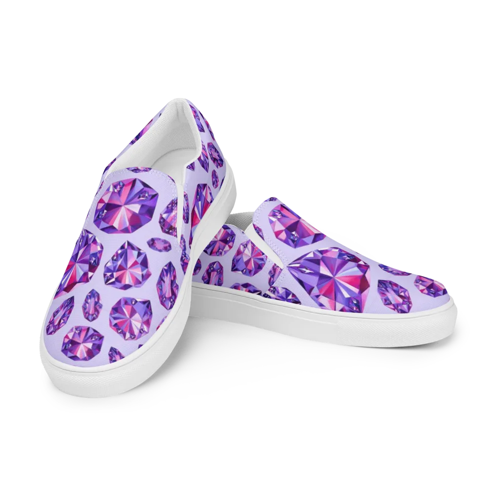 Amethyst Prism on Men's Slip-On Canvas Shoes — Left Front
