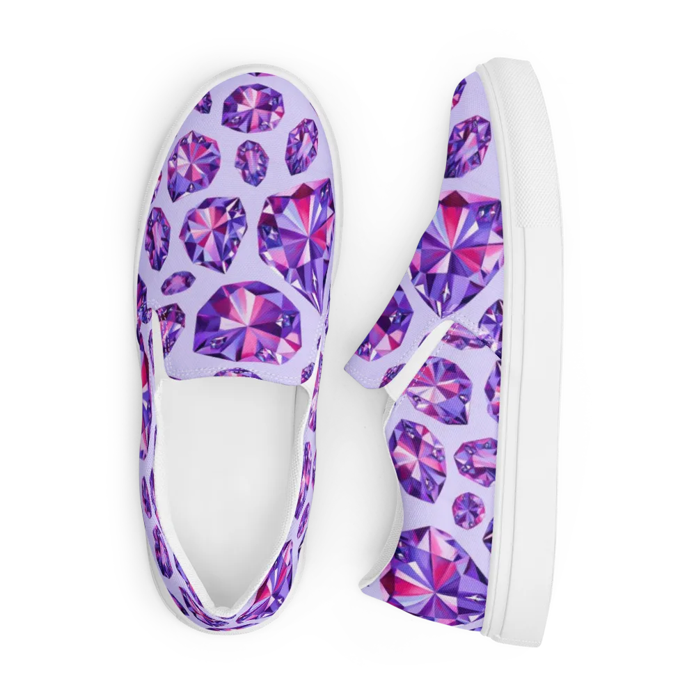 Amethyst Prism on Men's Slip-On Canvas Shoes — Front