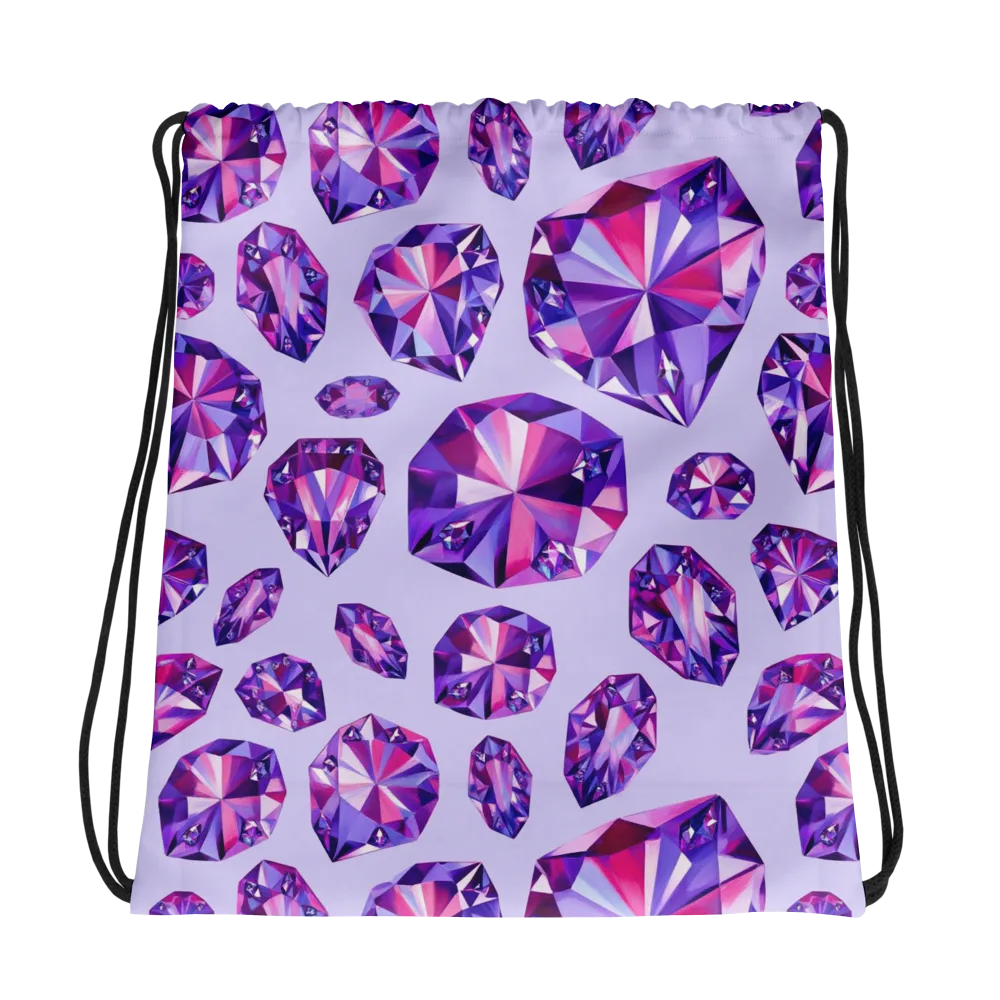 Amethyst Prism on Drawstring Bag — Photo