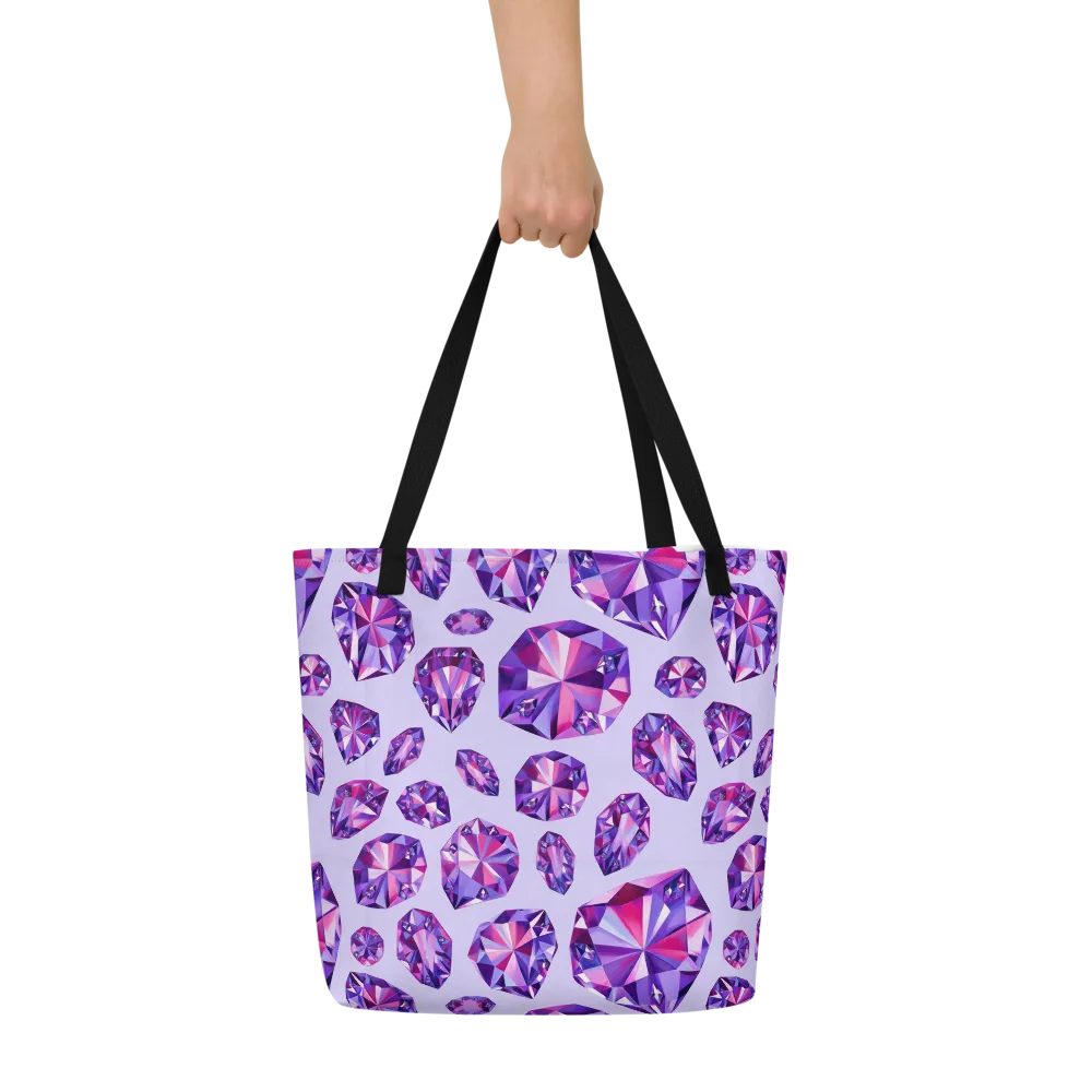 Amethyst Prism on Large Tote Bag W/ Pocket — Front