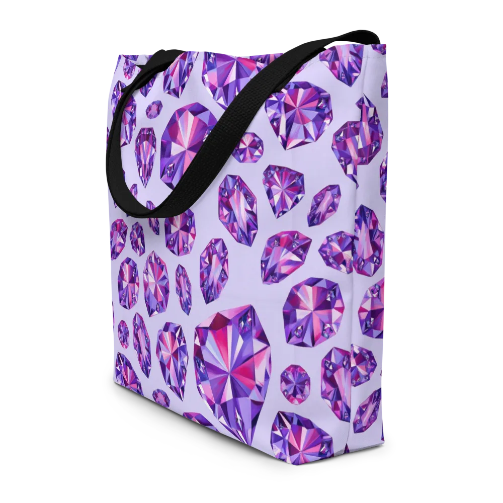 Amethyst Prism on Large Tote Bag W/ Pocket — Front