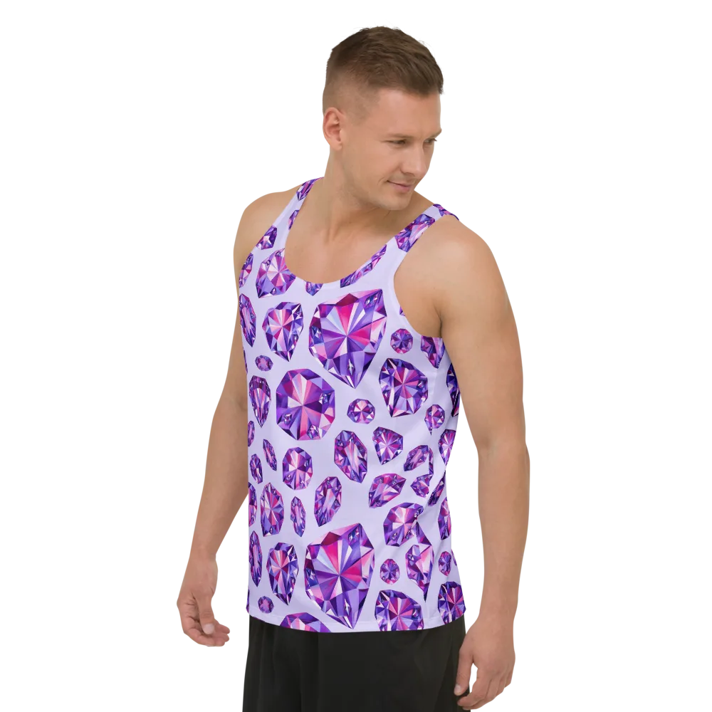 Amethyst Prism on Men's Tank Top — Left Front