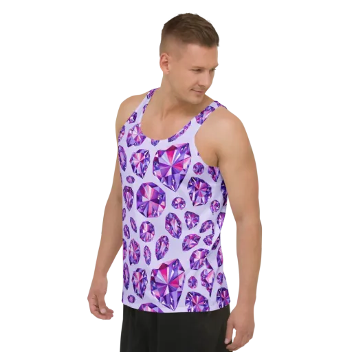 Amethyst Prism on a Men's Tank Top