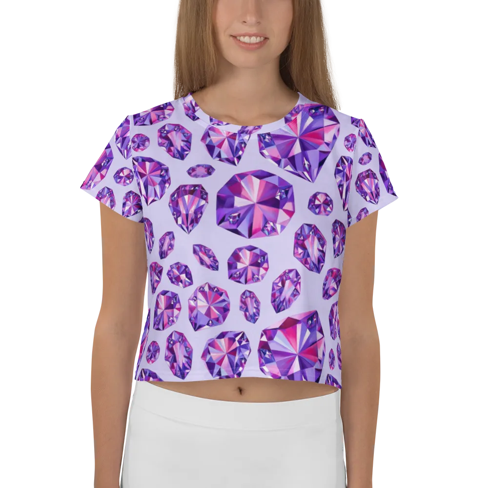 Amethyst Prism on Crop Tee — Front