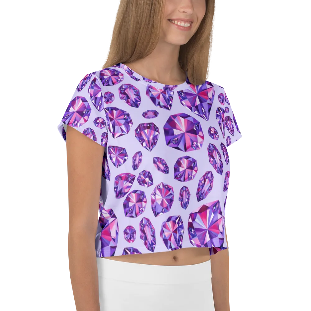 Amethyst Prism on Crop Tee — Right