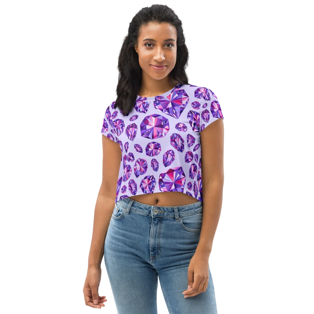 Amethyst Prism on Crop Tee — Front
